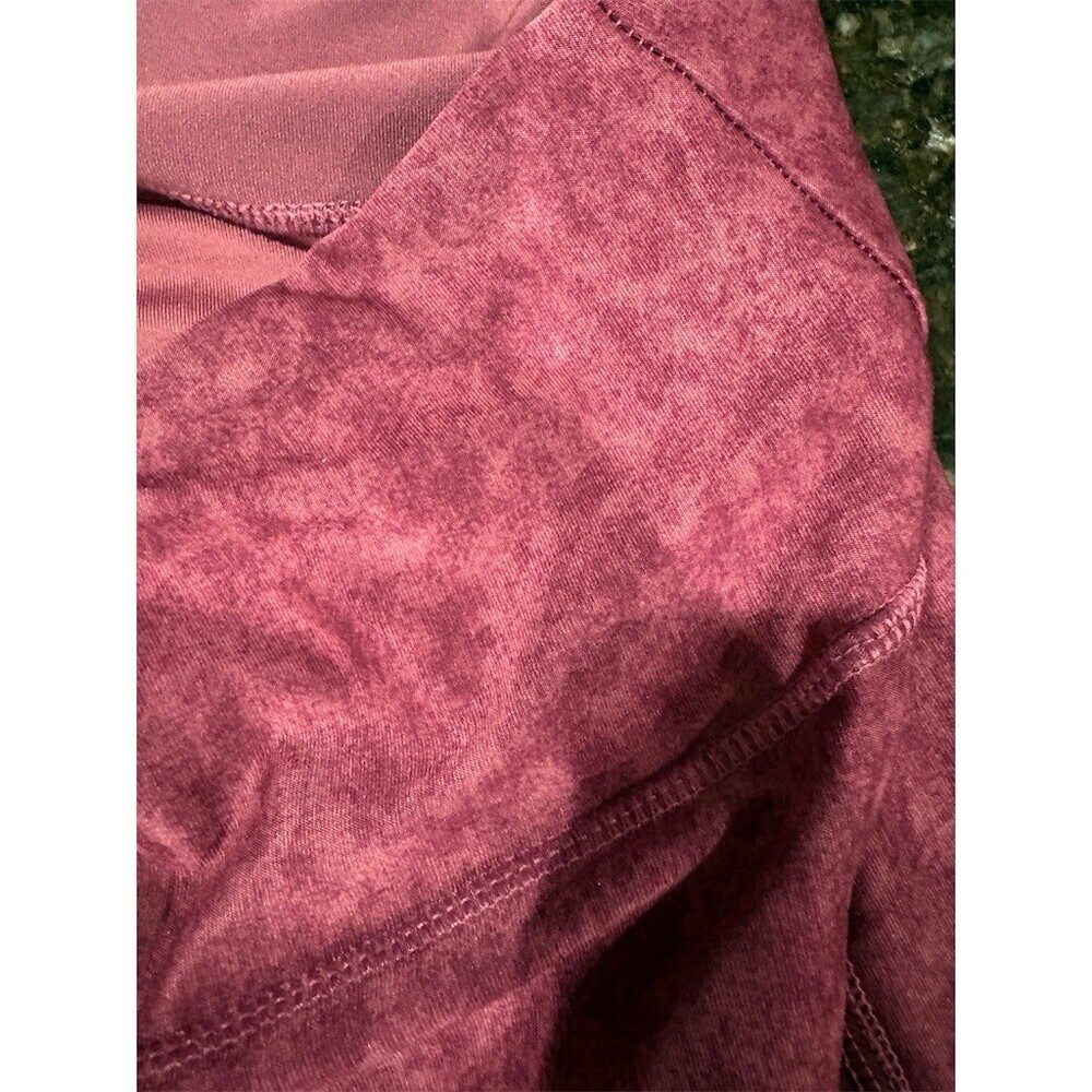 Vogo Leggings Womens XL Red Mineral Wash Capri Cropped High Rise Yoga Gym - Picture 8 of 8